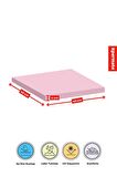 Xpermate Fermuarlı 2'li Sandalye Minderi Su İtici Kumaş 40x40Cm Sünger Sandalye Minderi Bağcıklı Pembe