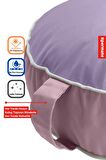 İç ve Dış Mekan Meditasyon Minderi, Su itici Kumaş, Fermuarlı Yoga Minderi UV Güneş Dayanımı 60x15 cm Lila-Pembe