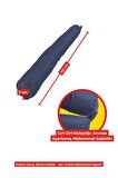 XPERMATE Fermuarlı Seyahat Yastığı Cırt Cırtlı Seyahat Boyun Yastığı Yolculuk Yastığı 110cm Lacivert