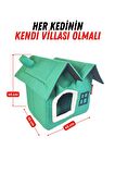 XPERMATE Pet Villa Kedi Evi Kedi Villası Kedi Kulübesi Kedi Evleri  Turkuaz