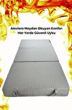 XPERMATE MaxiSafe Pro Şantiye Yatağı 80x180x14 cm Fermuarlı İşçi Yatağı Sünger Yatak Antrasit