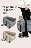 Xpermate MiauNest™ Kedi Taşıma Çantası Kedi Seyahat Çantası Araba içi Yatak ve Kedi Çantası Bej