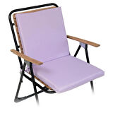 Xpermate Arkalıklı Sandalye Minderi Fermuarlı 40X40 Sırtlıklı Sandalye Minderi Lila