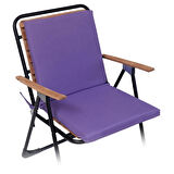 Xpermate Arkalıklı Sandalye Minderi Fermuarlı 40X40 Sırtlıklı Sandalye Minderi Mor