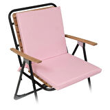 Xpermate Arkalıklı Sandalye Minderi Fermuarlı 40X40 Sırtlıklı Sandalye Minderi Pembe