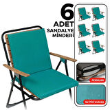 XPERMATE 6'lı Arkalıklı Sandalye Minderi Fermuarlı 40x40 Sırtlıklı Sandalye Minderi Renk