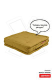 XPERMATE Bisküvi Minder Petek Önü Palet Üstü Minderi Fransız Minder Bank ve Bahçe Minderi 55x55x14 cm Hardal