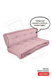 XPERMATE Bisküvi Minder Petek Önü Palet Üstü Minderi Fransız Minder Bank ve Bahçe Minderi 60X120x14 cm Pembe