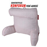 ComfortPlus Tv Yastığı Kollu Okuma Yastığı, Sırt Destek Yastığı, Üçgen Yastık, Bel Yastığı Pembe