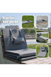 XPERMATE Katlanır Şezlong Minderi - Taşınır Kamp Yatağı Su Itici Solmaz Kumaş 180x60x3 Bej Ultraluks