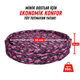 XPERMATE Sünger Simit Köpek Yuvası Küçük Irk Köpek Yatağı Ve Kedi Yatağı 55 Cm Kamuflaj