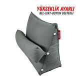 XPERMATE Tv Yastığı Bel Destek Yastığı Sırt Yastığı Boyun Destekli Yastık Ameliyat Sonrası Yastık Gri