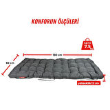 XPERMATE Şezlong Minderi PUNTO 60x180x12 cm Antrasit