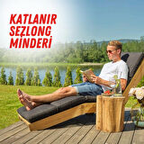 XPERMATE Katlanır Şezlong Minderi Fermuarlı Çantalı Cepli FoldPack 30x60x25cm Bej 