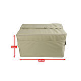 XPERMATE Katlanır Şezlong Minderi Fermuarlı Çantalı Cepli FoldPack 30x60x35cm Bej 