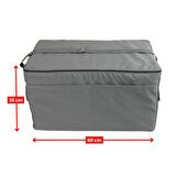 XPERMATE Katlanır Şezlong Minderi Fermuarlı Çantalı Cepli FoldPack 30x60x35cm Antrasit 