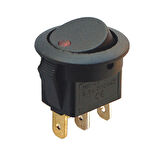 YUVARLAK NOKTA IŞIKLI ON-OFF 3 PİN 220 VOLT ANAHTAR (IC-132)