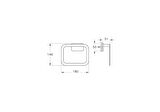 VitrA Base 600 A4413236 Halka Havluluk, Mat Siyah