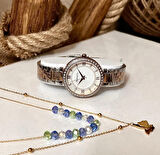 Ferrucci Çelik Kasa Kordon-Kadın Kol Saati+%100 Çelik Kolye Hediye