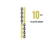 6 Mm Plastik Zincir 1 Metre Sarı-Siyah Şeritli Mfk