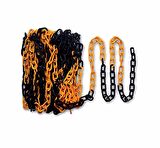 6 Mm Plastik Zincir 1 Metre Sarı-Siyah Şeritli Mfk