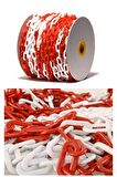 Mfk 6 Mm Plastik Zincir 5 Metre Kırmızı Beyaz Renk