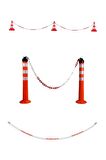 Mfk 8 Mm Plastik Zincir 5 Metre Kırmızı Beyaz Renk