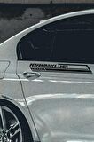Fiat Linea Yan Şerit Performance Oto Araba Sticker Sağ ve Sol Siyah 55*16 Cm