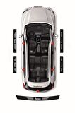 Renault Fluence Uyumlu Kapı Bagaj Eşik Koruyucu Set Karbon Çizilme Engelleyici Folyo Fluence Yazılı