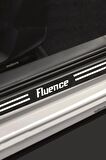 Renault Fluence Uyumlu Kapı Bagaj Eşik Koruyucu Set Karbon Çizilme Engelleyici Folyo Fluence Yazılı
