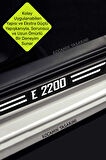 Mazda E 2200 Karbon Kapı Eşiği ve Bagaj Koruyucu Set Çizilmeye Dayanıklı Sticker Folyo E 2200 Yazılı