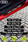 Audi  A6 Avant Çizilmeye Dayanıklı Karbon Kapı Bagaj Eşik Koruma Seti Folyo Sticker  A6 Avant Yazılı