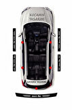 Hyundai Accent Blue Karbon Kapı Bagaj Eşik Koruma Seti Çizilmelere Karşı Dayanıklı Folyo Accent Blue Yazılı