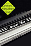 Hyundai Accent Blue Karbon Kapı Bagaj Eşik Koruma Seti Çizilmelere Karşı Dayanıklı Folyo Accent Blue Yazılı