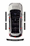 Volvo V90 Cross Country Karbon Kapı Bagaj Eşik Koruma Seti Çizilmelere Karşı Dayanıklı Folyo V90 Cross Country Yazılı