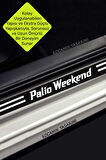 Fiat Palio Weekend Çizik Engelleyici Karbon Kapı Bagaj Eşiği Koruma Seti Dayanıklı Folyo Palio Weekend Yazılı