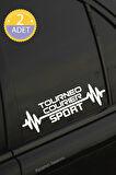 Ford Tourneo Courier Nabız Kalp Atışı Ritim Tourneo Courier Araç Uyumlu Oto Sticker 2 Adet Beyaz 20*7CM