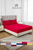 | Ranforce | Pamuklu Tek / Çift Kişilik Kırmızı Lastikli Çarşaf | 14 Renk | Fıtted |