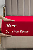 | Ranforce | Pamuklu Tek / Çift Kişilik Kırmızı Lastikli Çarşaf | 14 Renk | Fıtted |