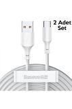 Baseus Super Şarj 40W 1.5Mt 2 Adet USB Type-C Şarj Kablosu Samsıng Huawei iphone 15 15 Pro Max Şarj