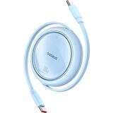 Baseus Super Şarj Makaralı 1Mt 100W Type-C Şarj Kablo Laptop Macbook Şarj iPhone 15 15 Pro Max Şarj