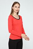 DRR Moda Yaka Dantelli Büzgülü Reglan Kol Bluz