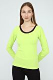 DRR Moda Yaka Dantelli Büzgülü Reglan Kol Bluz