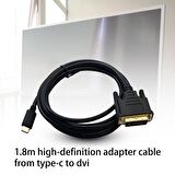 TYPE C  TO 24+1 DVI ÇEVİRİCİ KABLO 1.8M