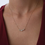 Dikdörtgen Taşlı Işık Kolye