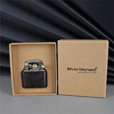 Sm-090T Vintage Benzinli Ahşap Çakmak Siyah