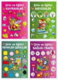 Şirin ve Eğitici Renkler Şekiller Kavramlar Mevsimler Trafik Sağlık Serisi 4 Kitap