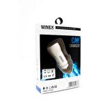 Global W001 USB A Çift Çıkışlı 3.1A Araç Şarj Aleti Beyaz WNE0036