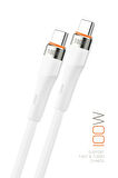 Powerway 100W -5A Süper Hızlı Type C to Type C Turbo Şarj Destekli Type-c  Şarj Kablosu Iphone 15 Uyumlu