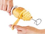 Spiral Patates Dilimleyici Çubukta Patates Cips Yapma Aparatı Patates Şiş